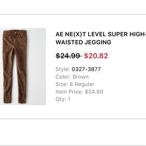 American eagle printed jeggings